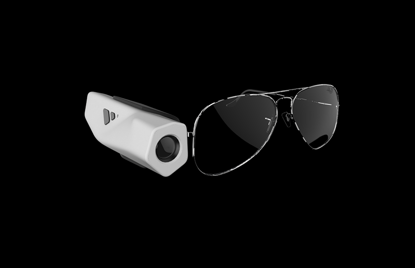 Black color Glasses With Stylish Vyoocam